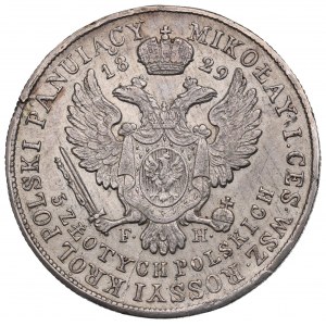 Royaume de Pologne, Nicolas Ier, 5 zlotys 1829