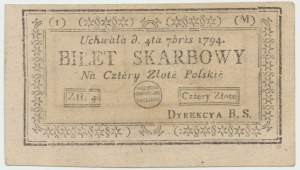 Insurekcja kościuszkowska, 4 złote 1794 - (1) (M)