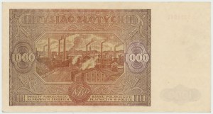 République populaire de Pologne, 1000 zloty 1946 D