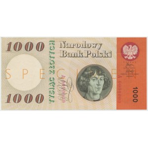 PRL, 1000 złotych 1965 - SPECIMEN / WZÓR - A 0000000