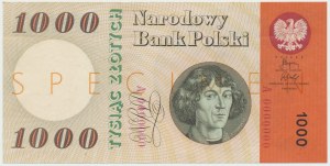 PRL, 1000 złotych 1965 - SPECIMEN / WZÓR - A 0000000