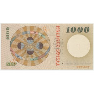 PRL, 1000 złotych 1965 - SPECIMEN / WZÓR - A 0000000