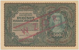 II RP, 500 marek polskich 1919 I Serja BB WZÓR