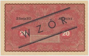 II RP, 20 Polish marks 1919 II Series EO MODEL.