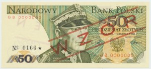 PRL, 50 złotych 1988 GB - WZÓR No. 0166