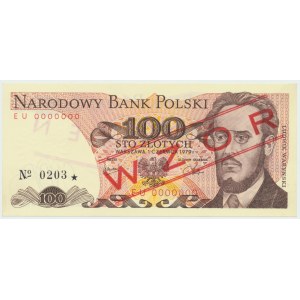 PRL, 100 złotych 1979 EU - WZÓR No. 0203