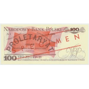 PRL, 100 zloty 1982 HG - MODÈLE No. 0145
