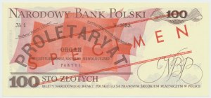 PRL, 100 złotych 1982 HG - WZÓR No. 0145