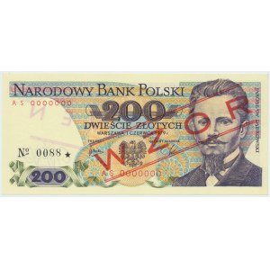 PRL, 200 złotych 1979 AS - WZÓR No. 0088