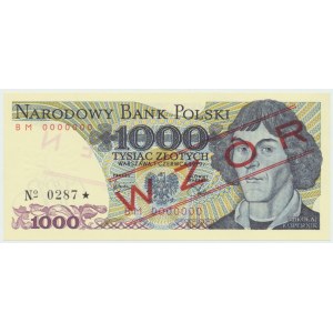 PRL, 1000 złotych 1979 BM - WZÓR No. 0287
