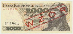 Repubblica Popolare di Polonia, 2000 oro 1977 A - MODELLO N. 0591