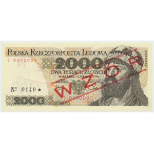 PRL, 2000 złotych 1979 S - WZÓR No. 0140