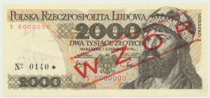 Poľská ľudová republika, 2000 PLN 1979 S - MODEL č. 0140