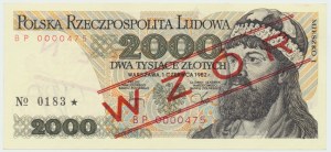 PRL, 2000 złotych 1982 BP - WZÓR No. 0183