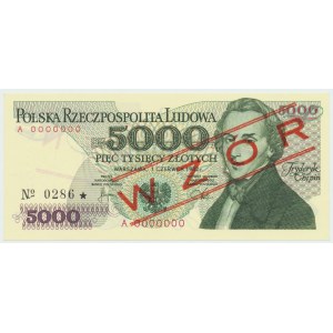 PRL, 5000 złotych 1982 A - WZÓR No. 0286