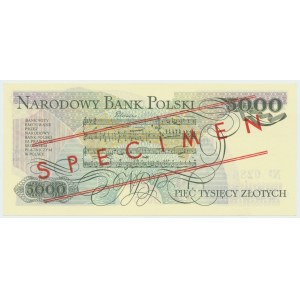 PRL, 5000 złotych 1982 A - WZÓR No. 0286