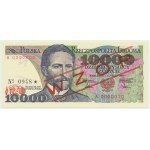 PRL, 10.000 złotych 1987 A - WZÓR No. 0948