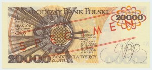 Poľská ľudová republika, 20 000 zlotých 1989 A - MODEL č. 0390