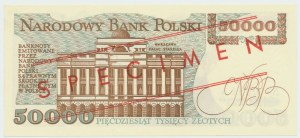 PRL, 50.000 złotych 1989 A - WZÓR No. 0381