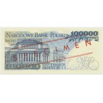 PRL, 100.000 złotych 1990 A - WZÓR No. 0797