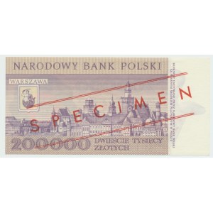République populaire de Pologne, 200 000 zlotys 1989 MODÈLE N° 0404