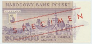 Poľská ľudová republika, 200 000 zlotých 1989 MODEL č. 0404