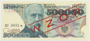 500.000 złotych 1990 A - WZÓR No. 0652