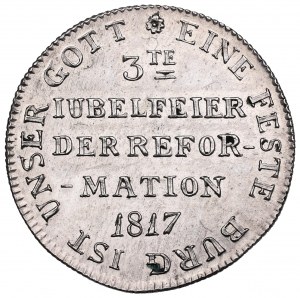 Allemagne, Francfort, 2 ducats 1817 - 300 ans de la Réforme