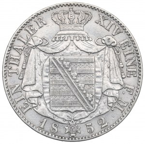 Germany, Saxony, Thaler 1852