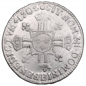 Francia, Luigi XIV, Ecu 1704, Rouen