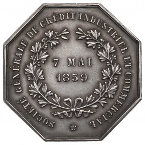 France, Medal Society General credit industrial and commercial 1859