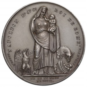 Frankreich, Medaille auf die Geburt des Königs von Italien 1811