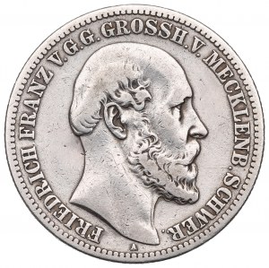 Allemagne, Mecklenburg-Schwerin, 2 marques 1876