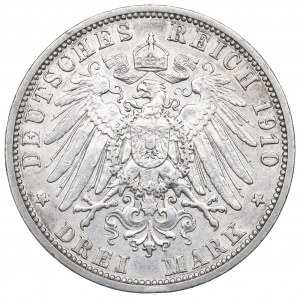 Deutschland, Hessen, 3 Mark 1910