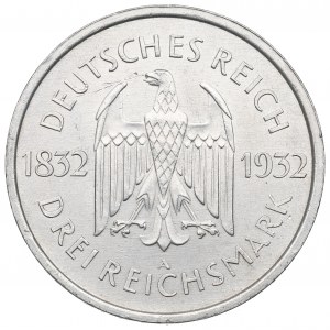 Germany, 3 mark 1932 A Goethe