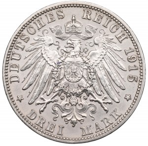 Deutschland, Sachsen-Meiningen, 3 Mark 1915