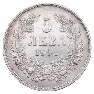 Bulgarie, 5 leva 1894