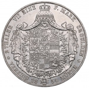 Allemagne, Prusse, 2 thalers=3-1/2 florins 1854