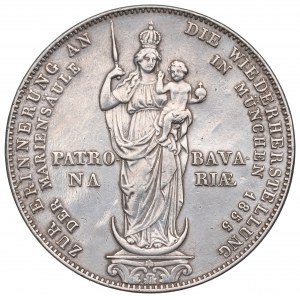 Germania, Baviera, tallero=2 fiorini 1855