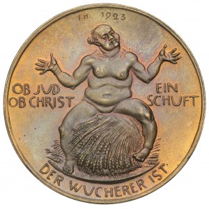 Německo, inflační medaile 1923