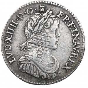 Frankreich, Ludwig XIV, 1/12 ecu 1660, Limoges