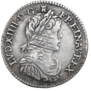 Francja, Ludwik XIV, 1/12 ecu 1660, Limoges
