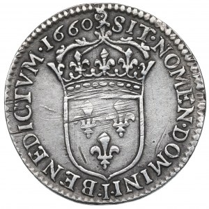 Francia, Luigi XIV, 1/12 ecu 1660, Limoges
