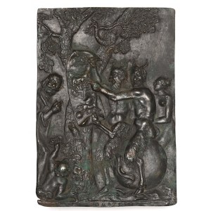 Europe, Cast iron placard - Satyr