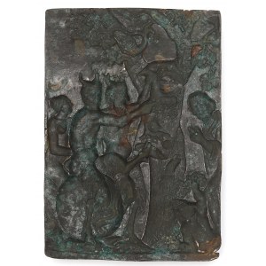 Europe, Plaque en fonte - Satyre