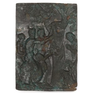 Europe, Cast iron placard - Satyr
