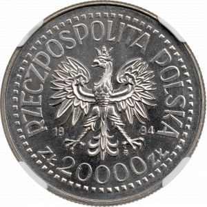 III RP, 20.000 złotych 1994 75 Lat Związku Inwalidów Wojennych RP NGC MS65