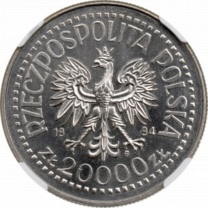 III RP, 20.000 złotych 1994 75 Lat Związku Inwalidów Wojennych RP NGC MS65