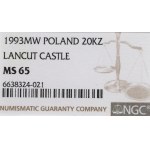 III RP, 20.000 zl 1993 Łańcut Castle - NGC MS65