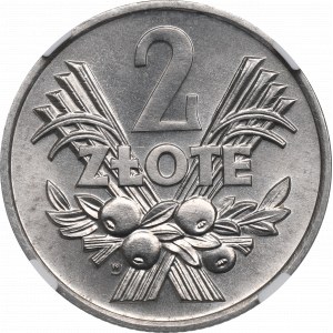 Poľská ľudová republika, 2 zloté 1970 Berry - NGC MS65